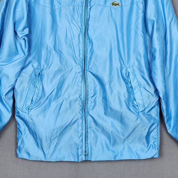 VINTAGE IZOD LACOSTE Jacket Mens Medium Blue Windbreaker 90s Retro Vented Light - Picture 7 of 15